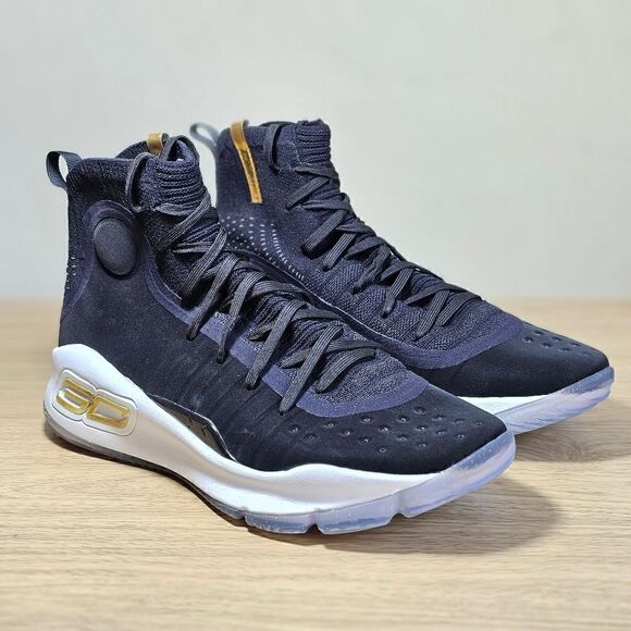 Under Armour Curry 4 'More Dimes' Women's Shoes 9.5 1298306-001 Black Gold White - Picture 3 of 15